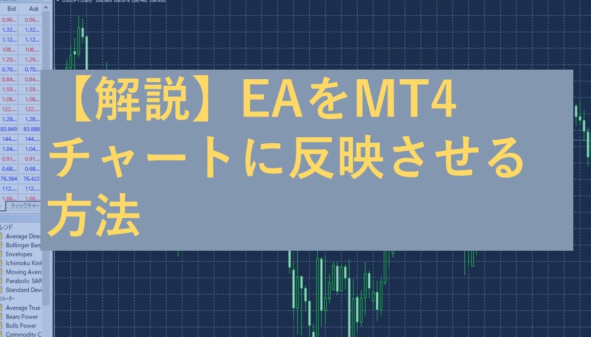 【解説】EAをMT4チャートに反映させる方法